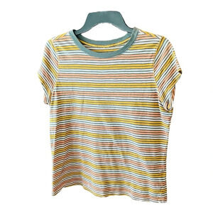 Universal Thread women’s short sleeve crew neck cotton tee SZ M white orange